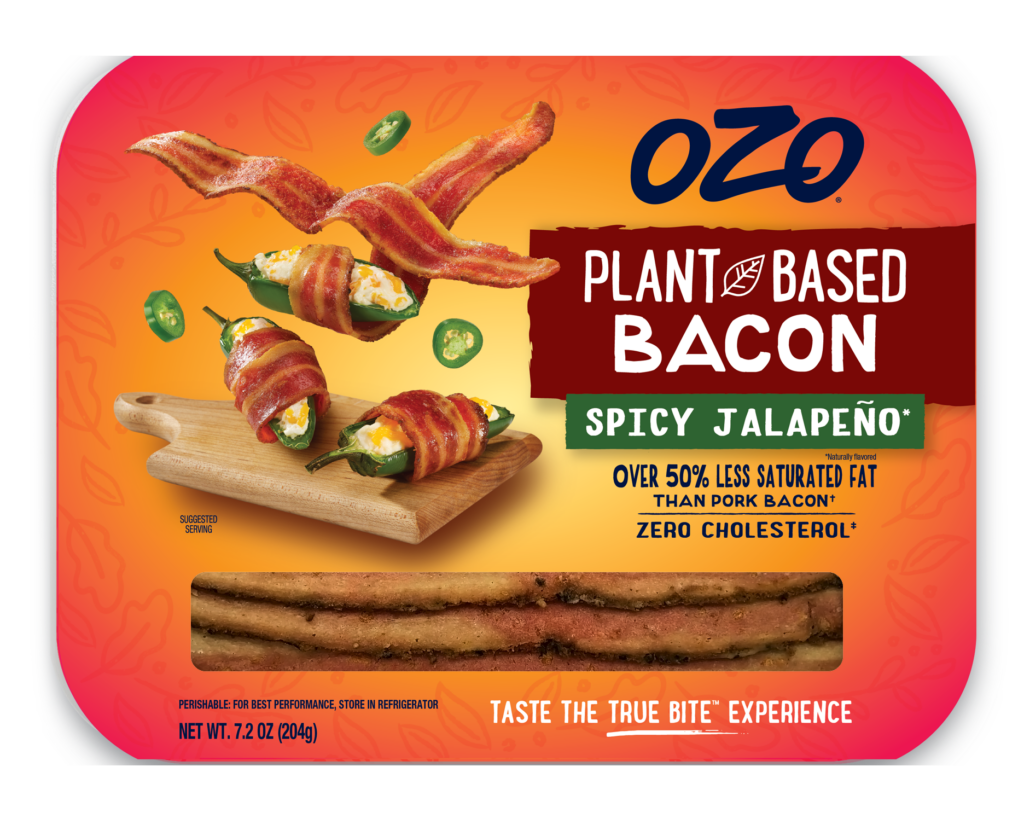 Ozo plant-based bacon products